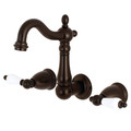 Heritage KS1225PL 8-Inch Center Wall Mount Bathroom Faucet KS1225PL